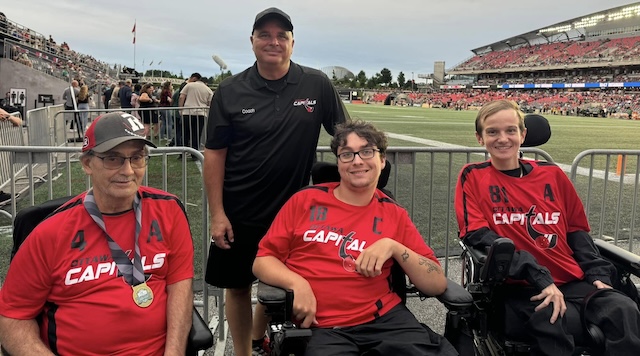 Recognized by the Ottawa REDBLACKS as National Power Hockey Champs!!!  Congrats the the Ottawa Capitals and excited to share this moment with the Black Aces!